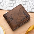 thumbnail image 1 of Cartera de hombre con cremallera estilo retro corto horizontal cartera de hombre de moda, 1 of 4