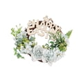 thumbnail image 2 of Plastic Easter Wreath, Holiday Wall Hanging With Spring-Inspired Styling, for Indoor Festive Display, Blue, 2 of 6