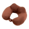 thumbnail image 1 of Travel Neck Pillow Cozival U-Shaped Memory Foam Travel Pillow for Airplane And Car Rides, Removable Machine Washable Cover, Ergonomic Support for Head And Neck During Rest, Memory Foam Pillow, Coffee, 1 of 3