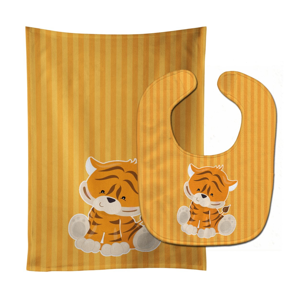 Tiger Baby Bib and Burp Cloth