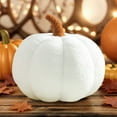 thumbnail image 4 of Halloween Pumpkin Pillow, Fluffy Plush Pumpkin Stuffed Pillow, 3D Pumpkin Shaped Pillows for Halloween Bedroom Sofa Couch (11 inch), 4 of 10