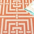 thumbnail image 5 of Safavieh Courtyard Ariana Geometric Indoor/Outdoor Area Rug, Terracotta/Cream, 6'7" x 6'7" Square, 5 of 11