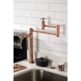thumbnail image 2 of Kingston Brass KS870ZXAC Millennium Deck Mount Pot Filler Faucet, Antique Copper, 2 of 8