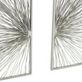 thumbnail image 4 of DecMode Silver Metal Coiled Ribbon Sunburst Wall Decor (2 Count), 4 of 9