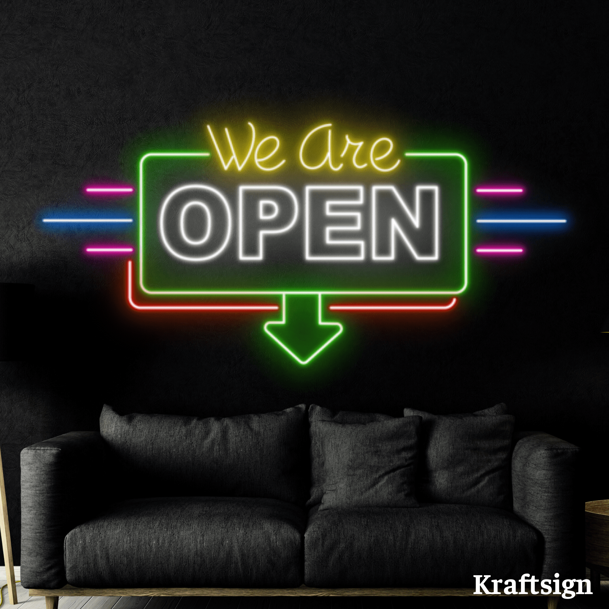 Craftnamesign We Are Open Neon Sign, Open Welcome Signage, Open LED Signs