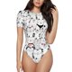 thumbnail image 1 of Balery Cute Cat Body de cuello redondo de manga corta para mujer Tops de manga corta Tops básicos-Medium, 1 of 7