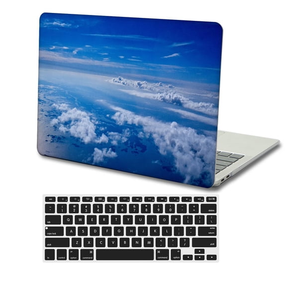 KSK KAISHEK Hard Case Shell Cover for New MacBook Air 13" 2022/2021/2020/2019/2018 A1932 A2179 A2337 m1 + Black Keyboard Cover, Sky Series 0930