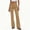 Brown, variant on Women's High Waisted Straight Leg Pants with Button Front and Pockets, Relaxed Fit Casual Summer Style for Vacation and Daily Wear