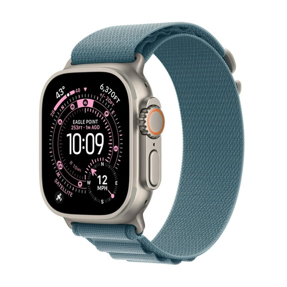Apple Apple Watch Ultra 3 GPS   Cellular 49mm Natural Titanium Case with Light Blue Alpine Loop - Small
