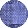 thumbnail image 1 of Ahgly Company Machine Washable Indoor Round Southwestern Blue Country Area Rugs, 6' Round, 1 of 4