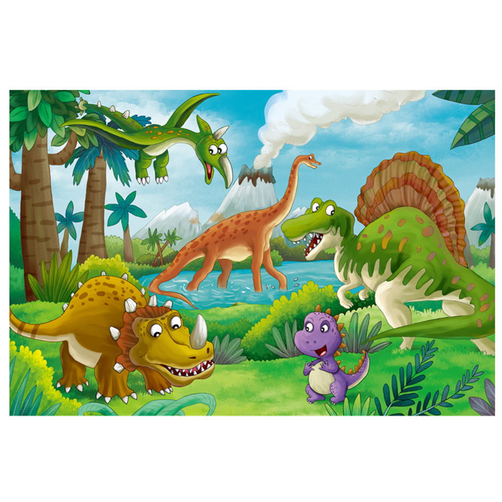 Children Dinosaur Jigsaw Puzzles Kids Educational Cartoon Puzzles Toys 100 Piece 