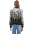 thumbnail image 2 of Womens Sequin Long Sleeve Front Zip Jacket with Ribbed Cuffs, 2 of 5