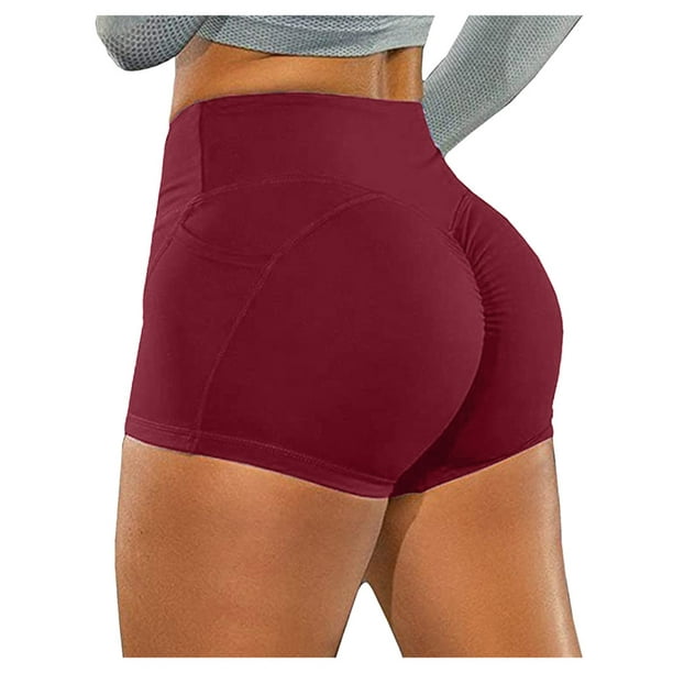 EQWLJWE Yoga Pants for Women High Waist Leggings Yoga Short Pants Basic  Slip Bike Shorts Compression Workout Yoga Shorts Pilates,Deals,Clearance 