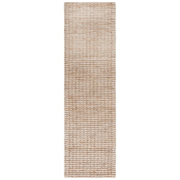 SAFAVIEH Natural Fiber Sheryll Solid Runner Rug, Natural/Ivory, 2'3" x 8'