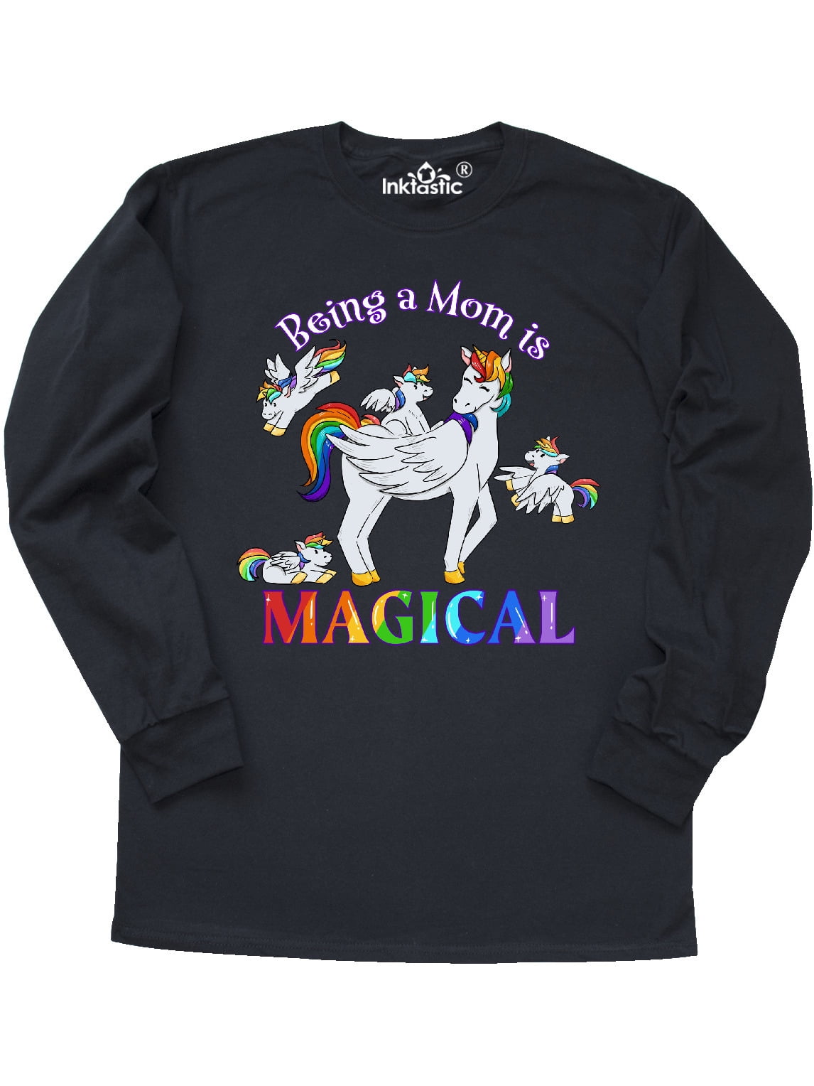 Im Magical Unicorn Rainbow Mens Ultra Cotton Performance Long Sleeve Tee Casual Tops Tee