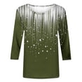 thumbnail image 4 of Yuanlook 3/4 Sleeve Shirts for Women Business Casual Tops Fall Fashion Clothes Plus Size Outfits - Green - L, 4 of 9