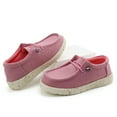thumbnail image 3 of JABASIC Kids Canvas Loafers Boys Girls Walking Shoes School Boat Shoes (7,Pink), 3 of 6