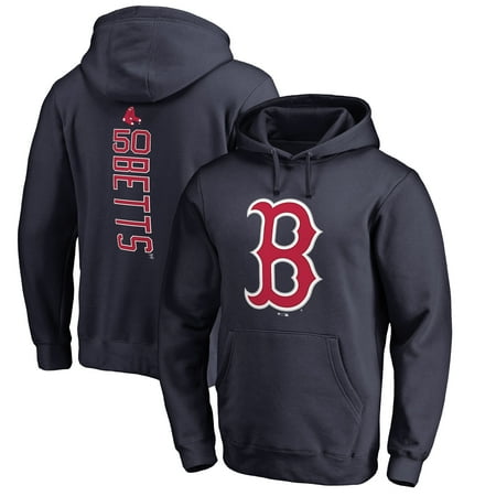 Mookie Betts Boston Red Sox Fanatics Branded Backer Pullover Hoodie - Navy