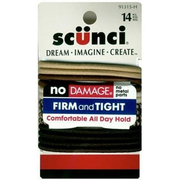 SCUNCI - No Damage Elastics Neutral 4 mm - 14 Pack