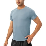 Men's Workout T Shirts Moisture Wicking Athletic Gym Basic Tees Short Sleeve Plain Tshirts Summer Casual Tops