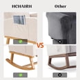 thumbnail image 4 of Silla mecedora para guardería HCHAIRH, beige, patas de madera, 4 of 7