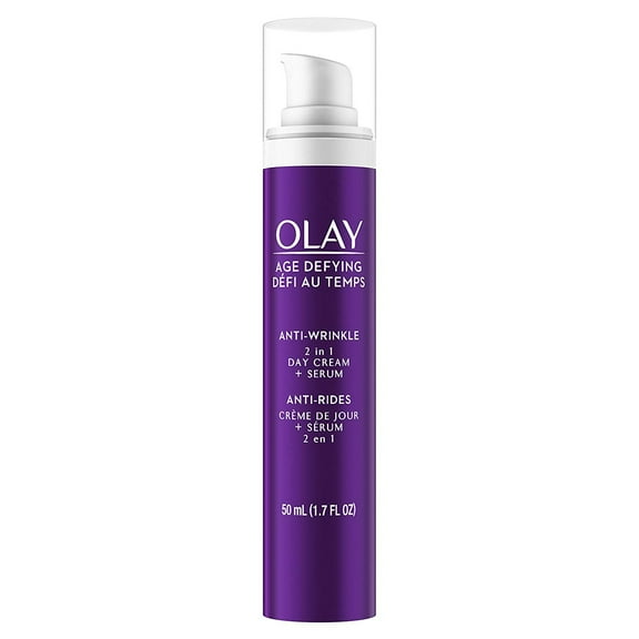 Olay Age Defying Anti-Wrinkle 2-in-1 Day Cream   Face Serum, 1.7 fl oz