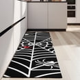 thumbnail image 4 of Black Halloween Spider Webs Kitchen Rug Mat,Kitchen Runner Rugs Non Skid Washable,Decorative Kitchen Floor Mats for Kitchen,Sink,Laundry,17"X47", 4 of 5