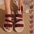 thumbnail image 7 of Purcolt Women's Slingback Flat Sandals Casual Open Toe Slip on Strappy Sandals Summer Beach Slippers Shoes for Walking Vacation Party, 7 of 7