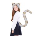 thumbnail image 4 of Animal Party Cat Tiger Costume Cat Ear Tail 80CM Fox Tail Niños Navidad Halloween Adepaton BST2000709-3, 4 of 5
