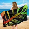 thumbnail image 6 of XYZCANDO Rasta Gradient Accents Car Seat Towel Cover Sweatproof for Running Outdoor Sport, Easy Install Easy Installation Seat Cover Sweat Washable, 6 of 11
