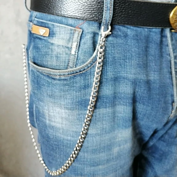 HOOUN Men Stainless Steel Curb Link Wallet Chain Keychain Purse Trouser Chain 8mm 22''