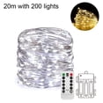 thumbnail image 2 of Porfeet String Lights Energy-saving 8 Modes Copper Wire Warm LED Decorative Light String for Home(Warm White 3), 2 of 10