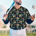 thumbnail image 4 of Fotbe Colorful Turtles Baseball Jersey Shirt for Men and Women, Casual Short Sleeves Button Down T-Shirt-Medium, 4 of 9