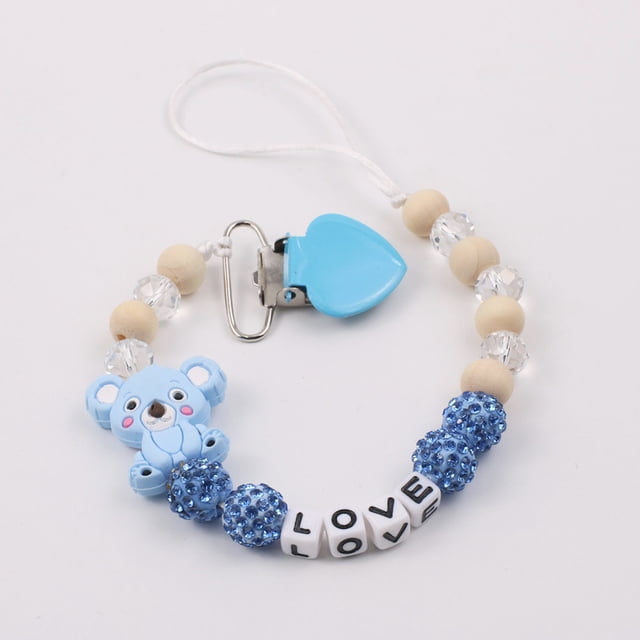 Productos para bebés Cadena de silicona para chupete de bebé Cadena para chupete de bebé Cadena anticaída con forma de koala de silicona