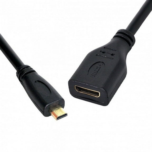 JSER Male Micro HDMI to Female Mini ideal for portable devices 10cm Cable
