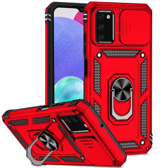 Estuche GANGXUN para Samsung Galaxy A02S, soporte giratorio 360°, estilo mecánico y magnético