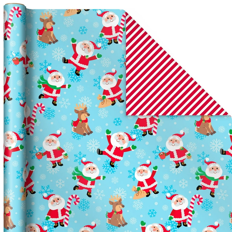Hallmark 3-Pack Penguins, Santa, Trees, Stripes, Snowflakes