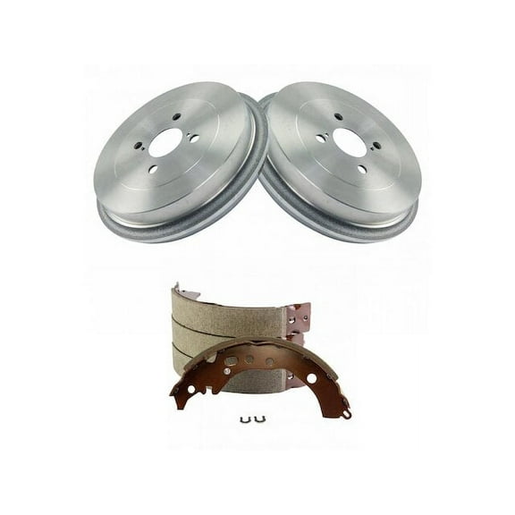 Rear Brake Drum and Brake Shoe Kit - Compatible with 2012 - 2016 Toyota Prius C 2013 2014 2015
