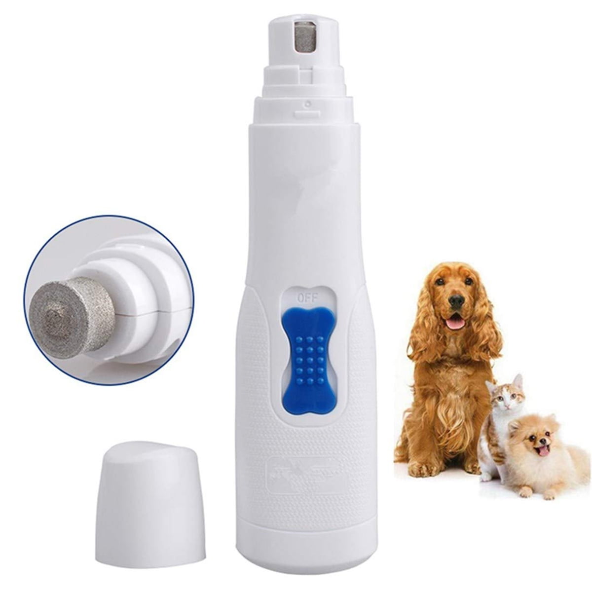 INVENHO Pet Nail Grinder Electric Paw Trimmer Clipper Small Medium Large Dogs Ca
