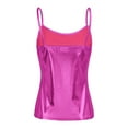 thumbnail image 6 of Alvivi Women's Shiny Metallic Liquid Camisole Tank Top Wet Look Crop Tops Shirt Clubwear Rose XL, 6 of 7