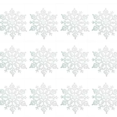 thumbnail image 2 of Colgante Árbol de Navidad 12 Uds. Lindos copos de nieve con purpurina de plástico de 10Cm decoración colgante colgante para árbol de Navidad, 2 of 9