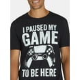 thumbnail image 4 of Paused My Game Men's & Big Men's Graphic with Short Sleeves, Sizes S-3XL Tee For Adult, Men, Women, Teen, Teenager, Adolescent,Youth, 4 of 5