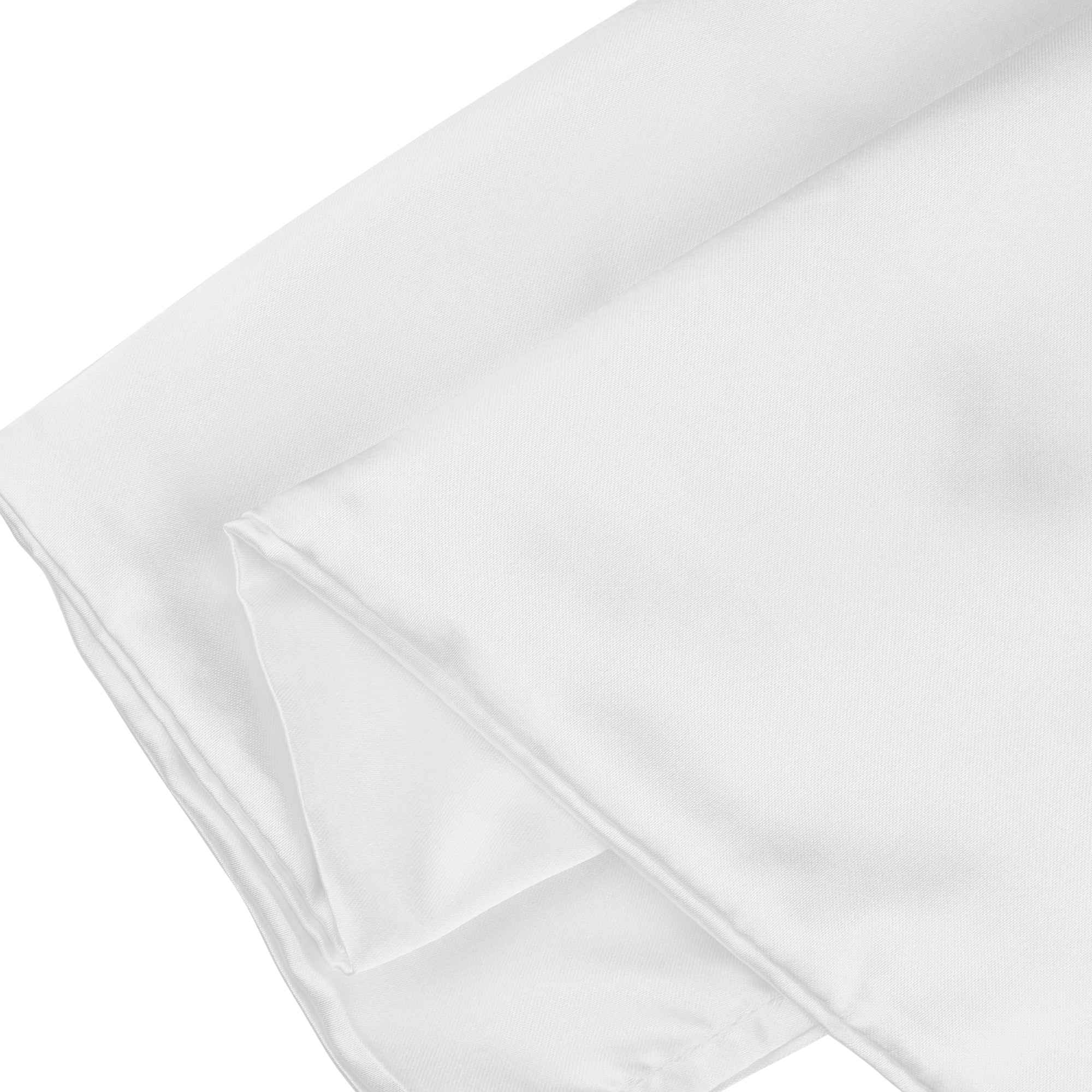 Unique Bargains Soft and Durable Envelope Closure Satin Pillowcase (2 Count) White Standard