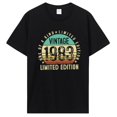 thumbnail image 1 of El mejor regalo de cumpleaños de todos los tiempos camiseta para hombres y mujeres regalos antiguos camiseta de cumpleaños de edición limitada Vintage 1983 camisetas de algodón, 1 of 7