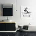 thumbnail image 3 of Cow in Bathtub Sketch Canvas Art, 30 x 30, Made In USA, 3 of 6