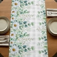 thumbnail image 5 of Table Runners 72 Inches Long Dress Scarves, Green Eucalyptus Leaves Farmhouse Kitchen Table Runner, Coffee Tablerunners, Daisy Summer Botanical Watercolor Plaid 16x72 Inch, 5 of 9