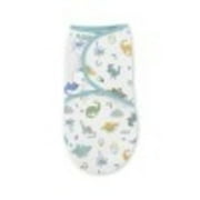 SwaddleMe by Ingenuity Original Swaddle for Baby, 100% Cotton, Improves Sleep & Calms Startle Reflex, 0-3 Months, 1.0 TOG, 2-Pack - Tropical Dino