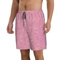 thumbnail image 2 of Kll Glitter Pink Men'S Casual Summer Beach Shorts Hawaiian Shorts With Pockets-Large, 2 of 9