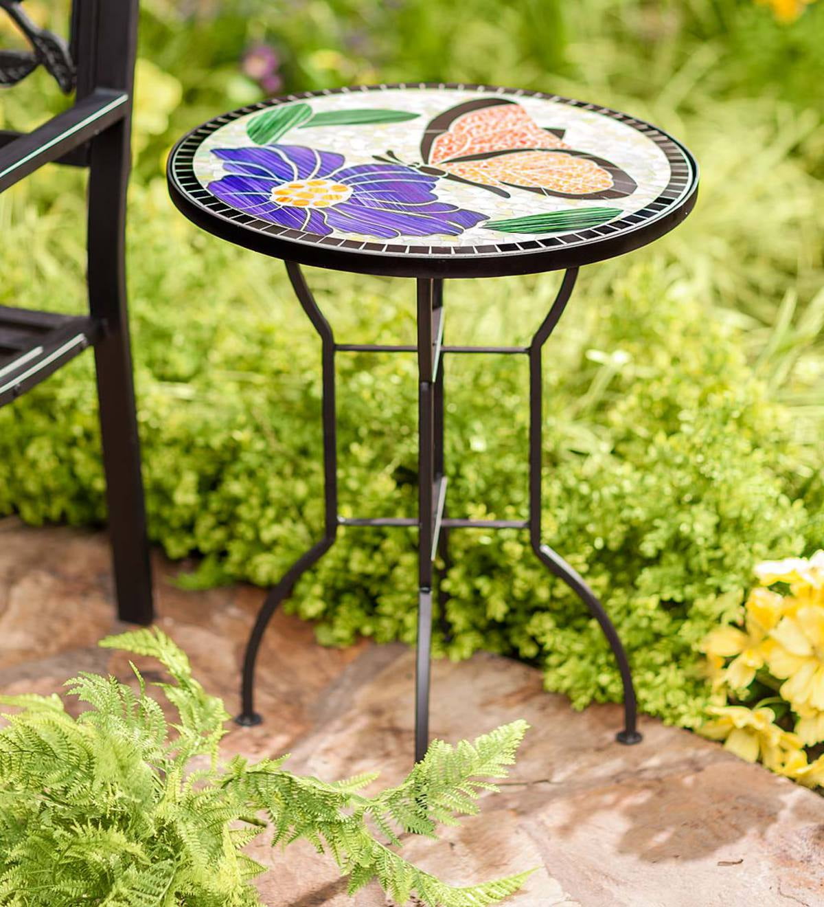 Small Outdoor Mosaic Table Side Outdoor Mosaic Table Metal Mar Tables