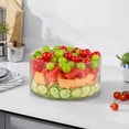 thumbnail image 4 of Ensaladera grande de vidrio, 156 onzas líquidas, tazón de vidrio para frutas y bagatelas, tazón para mezclar y servir para ensaladas, postres, pasteles, 4 of 4